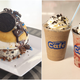 Left: a "Secret Menu Item" at the Oreo Cafe. Right: Oreo Cafe milkshakes in two flavors.